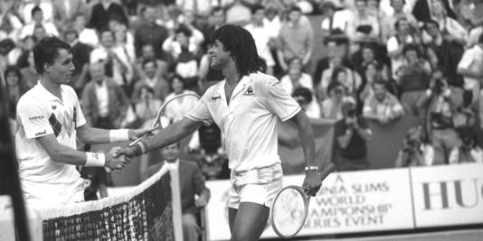 Mardi 31 mai 1983, Yannick Noah bat le Tchcoslovaque Ivan Lendl (n3) 7-6, 6-2, 5-7, 6-0.